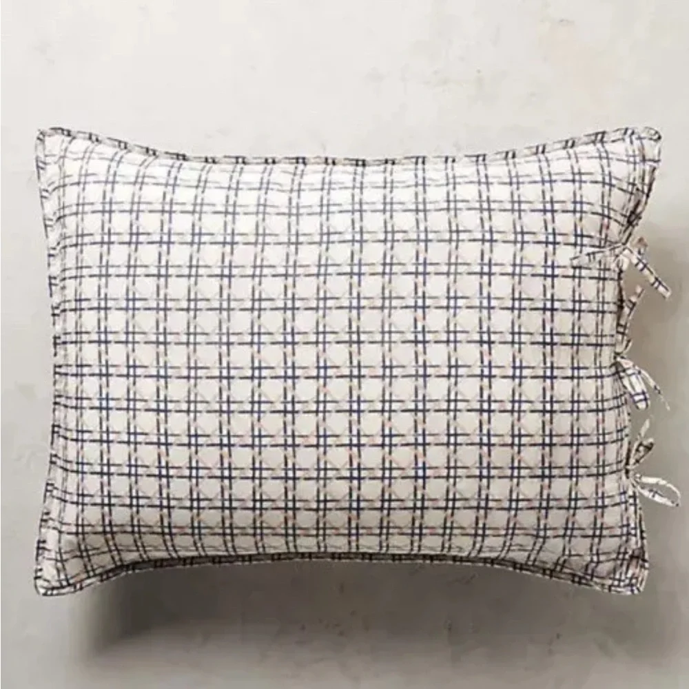 Anthropologie Agneta Shams Standard Size Purple Floral - Picture 2 of 4
